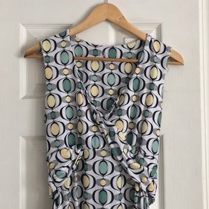 Sleeveless Stretch faux wrap dress